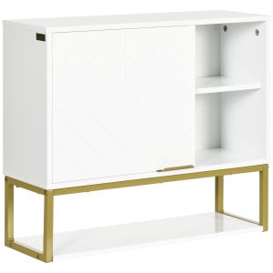 Armário de parede casa de banho mdf e aço color blanco 60x20x51 cm kleankin