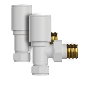 Kibath secador toalhas valve key radiator com acabamento em latão branco