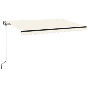 vidaXL toldo retráctil automático crema 400x350 cm