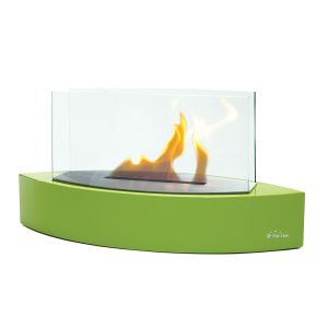 Bioladeira de mesa verde com vidro temperado
