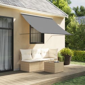 Toldo retrátil 200x150 cm tecido e aço antracite pt455328