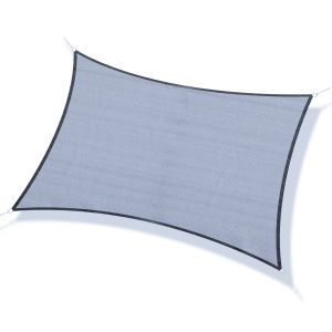 Vela de sombra retangular hdpe color gris 400x300 cm Outsunny