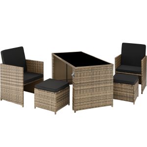 Conjunto de rattan palermo 2+2+1