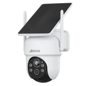 Anran q03 2k 3mp Wi-Fi ao ar livre câmera de vigilância solar sem fio, 360