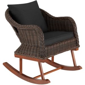 Cadeira de balanço de rattan rovigo 150kg