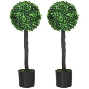 Plantas artificiais pe color verde ø20x60 cm Homcom, casa - decoração