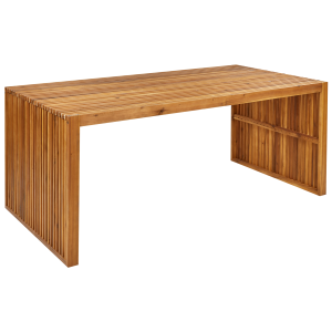 Mesa de jardim 180 x 90 cm madeira castanho claro sulzano