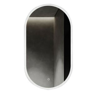 Espelho iluminado LED oval 50x90cm val 20w 6000k