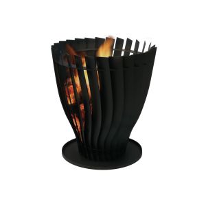 Braseiro a lenha design exclusivo aço preto efp66