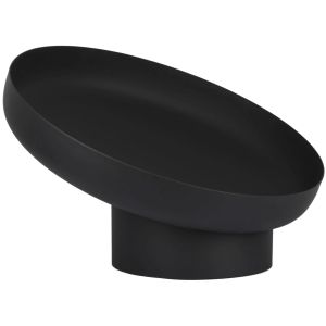 Esschert design brasero inclinado acero negro ff402