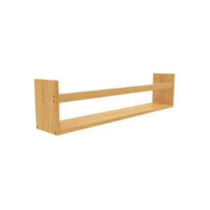 Prateleira de parede em bambu canoply 14x57x10cm 7house