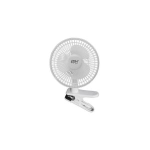 Ventilador clip cor branca potência 15w lâminas ø15cm 28cm edm