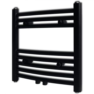 vidaXL radiador toallero de baño curvo negro 480x480 mm
