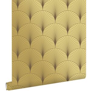 Estahome papel de parede motivo art deco dourado - 0.53 x 10.05 m - 139782