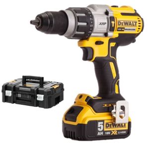 Chave de fenda de impacto 18v + 2 baterias 5ah + caixa tstak - Dewalt - dcd