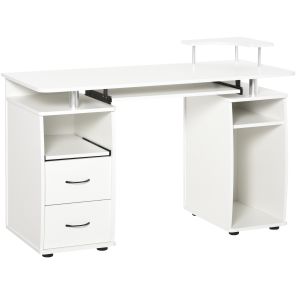 Mesa de computador melamina de madeira color blanco 120x55x85 cm Homcom