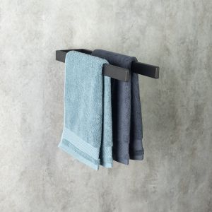 Daske toalheiro em aço inoxidável preto para banho e cozinha duet