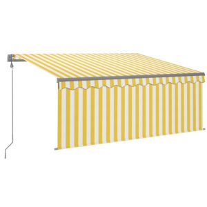 vidaXL toldo retráctil automático con persiana amarillo 3,5x2,5 m