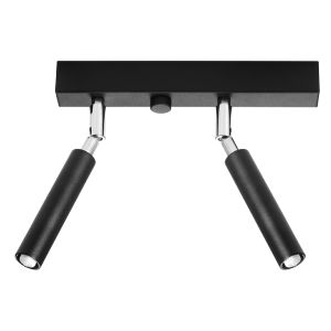 Lámpara de techo eyetech 2 negro aluminio 25x20x3cm