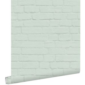 Estahome papel de parede tijolos verde menta - 0,53 x 10,05 m - 139193