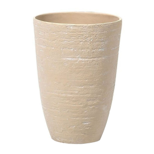 Vaso para plantas em pedra creme 35 x 35 x 50 cm camia