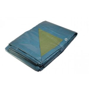 Lona protetora - marca - 5x8 m - azul e verde - 150g/m²