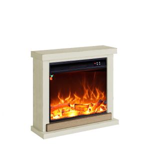 Lareira mural 1500w caminetto fuego anna crema