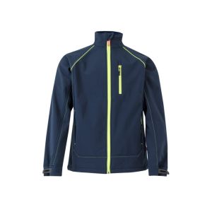 Velilla soft shell bicolor 3xl azul marinho/amarelo fluorescente