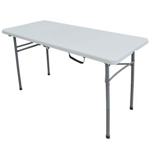 Mesa 122x61x74 cm rígido, pernas dobráveis ​​e alça para movimentação