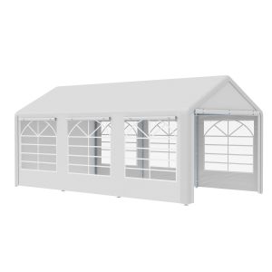 Tenda de exterior aço e pe color blanco 600x300x280 cm Outsunny