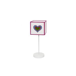 Fab 117471001 | love candeeiro de mesa 1xe14 branco/rosa