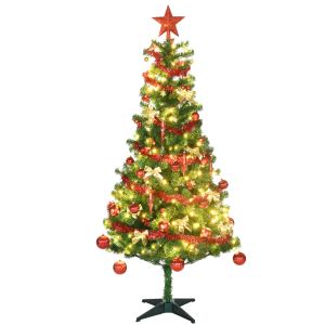 Árvore de natal plástico e aço color verde ø86x180 cm Homcom