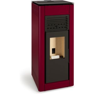 Tj - salamandra ductável a pellets nahia 9,5 kw - cor bordeaux