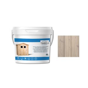 Kit de proteção da madeira timbela 5l + 5l branco/cinzo
