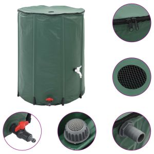 vidaXL tanque de agua de lluvia plegable 500 l