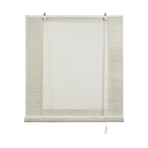 Estores de bambu, estore de rolo bambu natural branco 60 x 175cm