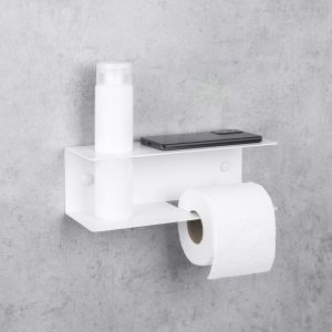 Daske suporte de papel higiênico adesivo branco direito line
