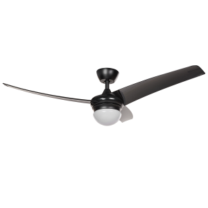 Ventilador de teto com luz jiboa preto