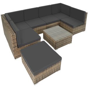 Conjunto de móveis de rattan veneza