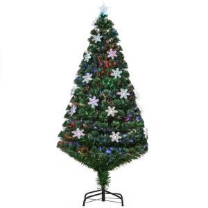 Árvore de natal metal e PVC color verde ø60x150 cm Homcom, casa - natal