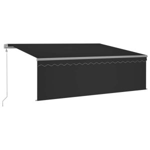 vidaXL toldo automático retráctil con persiana gris antracita 4x3 m