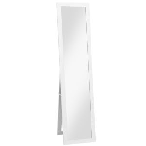 Espelho de pé mdf e vidro color blanco 37x40x155 cm Homcom