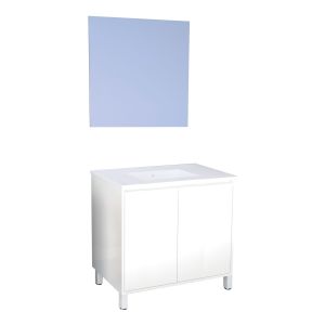 Ondee - móvel de casa de banho belis - espelho de suspensão - 80cm - branco