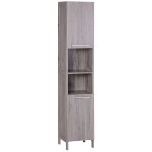 Coluna casa de banho mdf color gris 30x32x172,5 cm kleankin