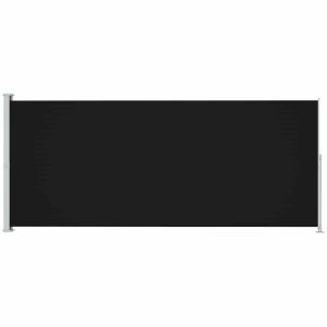 vidaXL toldo lateral retráctil para patio negro 200x500 cm