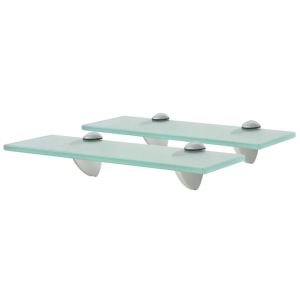 Prateleiras flutuantes 2 pcs vidro 30x10 cm 8 mm pt7830