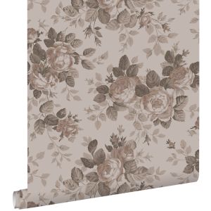 Estahome papel de parede flores vintage rosa antigo - 50 x 900 cm - 139404