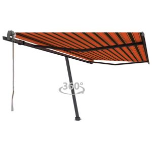 vidaXL toldo de pie automático naranja y marrón 400x350 cm