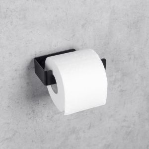 Daske suporte de papel higiênico em aço preto esquerdo para banho zen