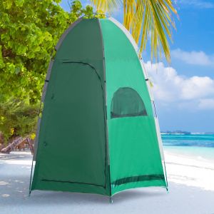 Tenda de duche portátil tecido de poliéster, fibra de vidro color verde